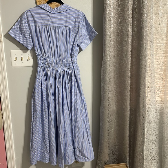 J. Crew Light Blue Striped Midi Dress - Picture 3 of 10